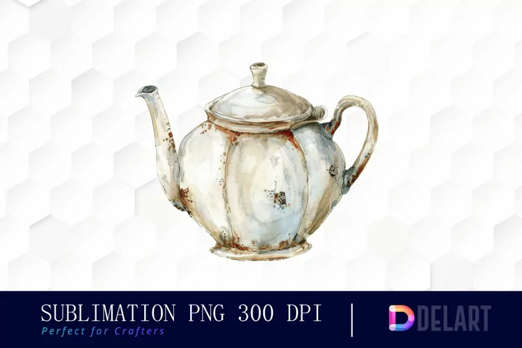 Vintage Teapot Graphics Clipart