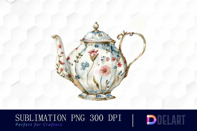 Vintage Teapot Graphics Clipart