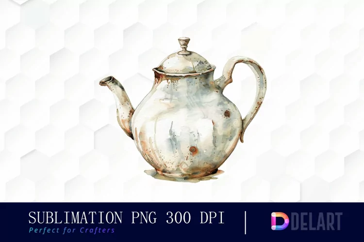 Vintage Teapot Graphics Clipart