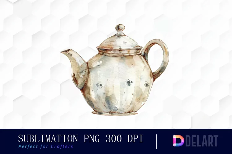 Vintage Teapot Graphics Clipart