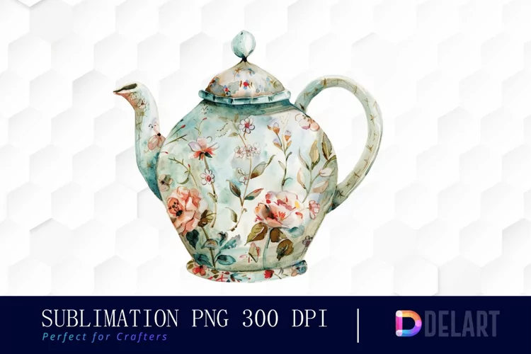 Vintage Teapot Graphics Clipart
