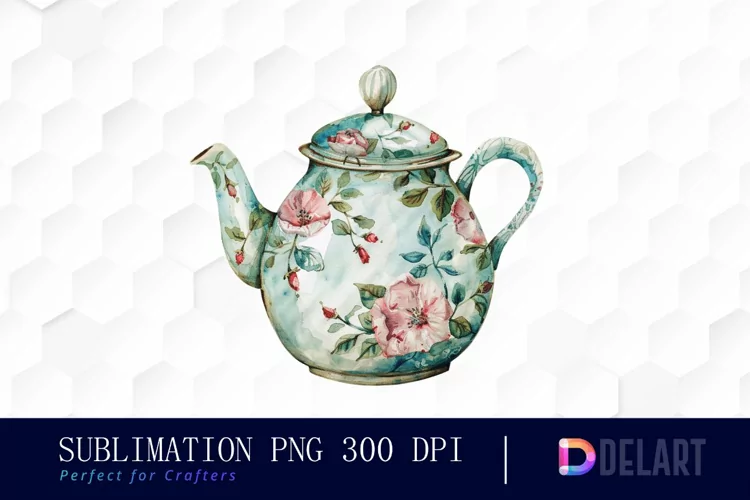 Vintage Teapot Graphics Clipart
