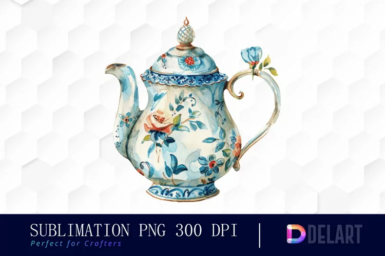Vintage Teapot Graphics Clipart