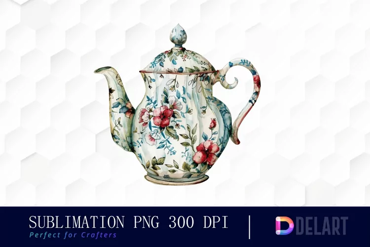 Vintage Teapot Graphics Clipart