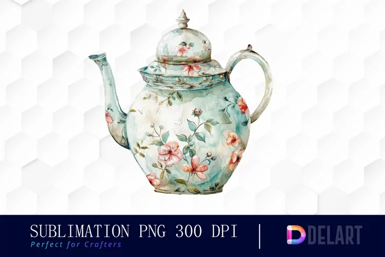 Vintage Teapot Graphics Clipart