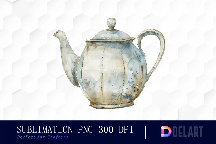 Vintage Teapot Graphics Clipart