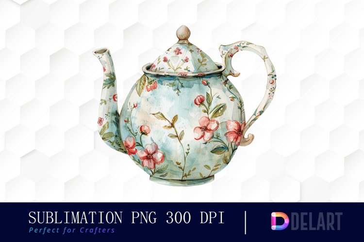 Vintage Teapot Illustration Clipart