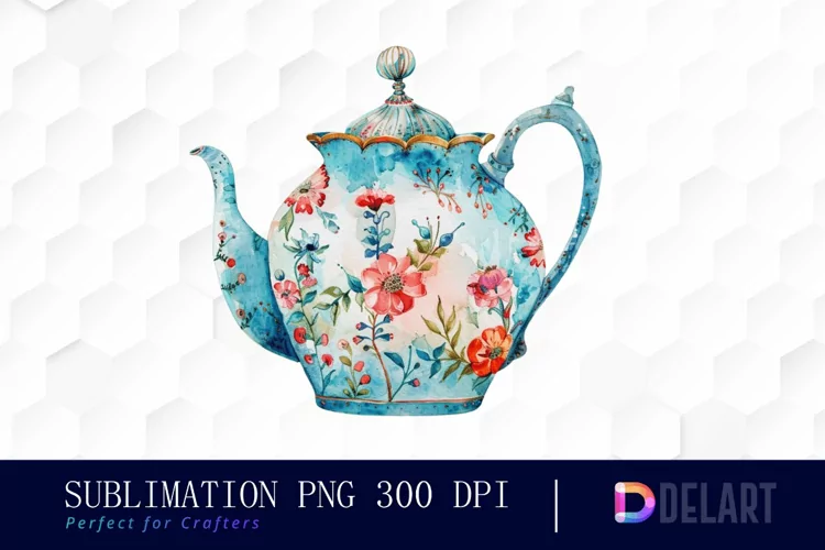 Vintage Teapot Graphics Clipart