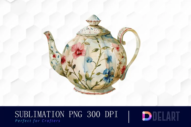 Vintage Teapot Graphics Clipart
