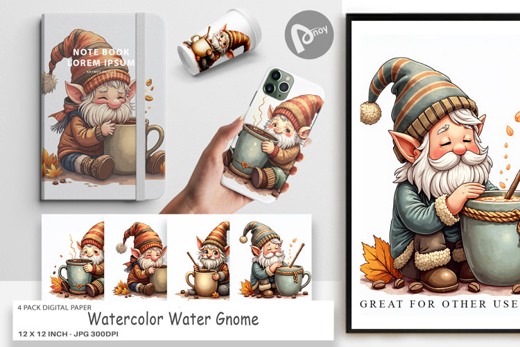 Water Gnome Digital Paper
