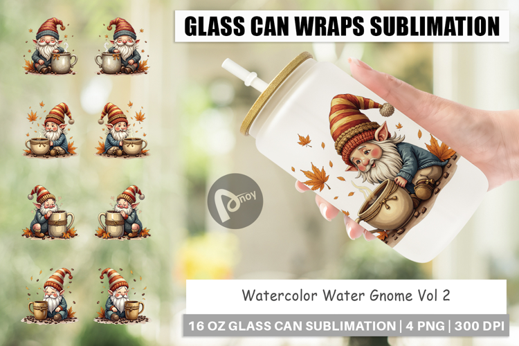 Water Gnome Glass Can