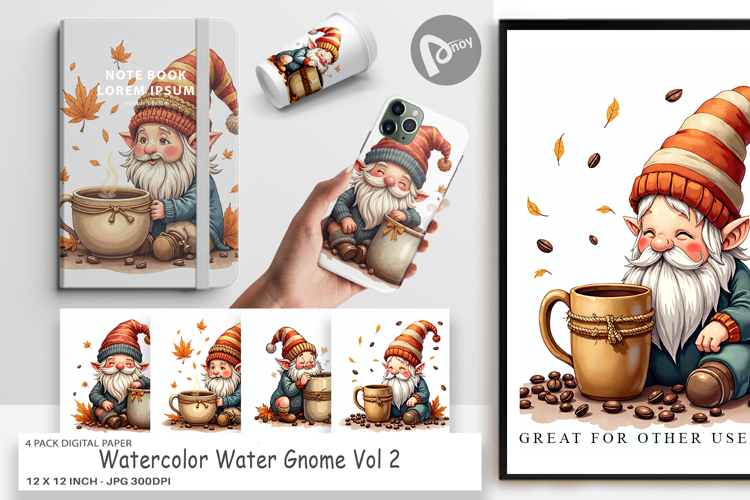 Water Gnome Digital Paper