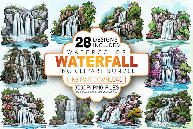 Waterfall Illustration Image 17