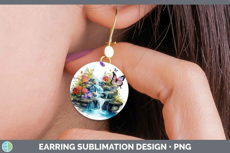 GorgeousWatercolor Round Earrings design.
