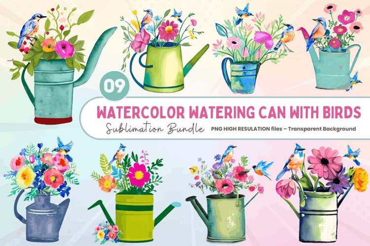 Watercolor Watering Can with Birds Clipart Bundle,Birds Clipart Bundle,watercolor clipart,floral clipart,watercolor floral,spring clipart,watercolor spring,bird nest,watercolor bird,spring birds,floral birds,floral nest,nest with flowers,watercolor nest,s