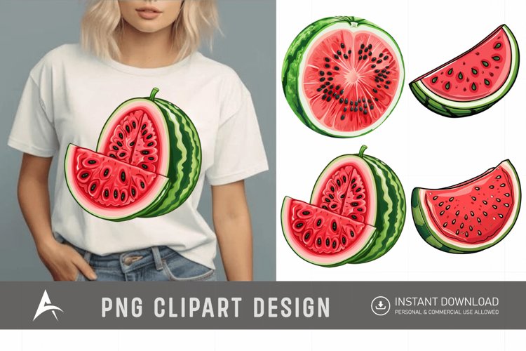 Watercolor Watermelon Clipart Image 14