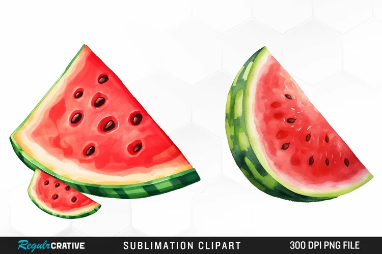 Watercolor Watermelon Image Clipart