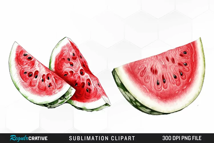 Watercolor Watermelon Image Clipart