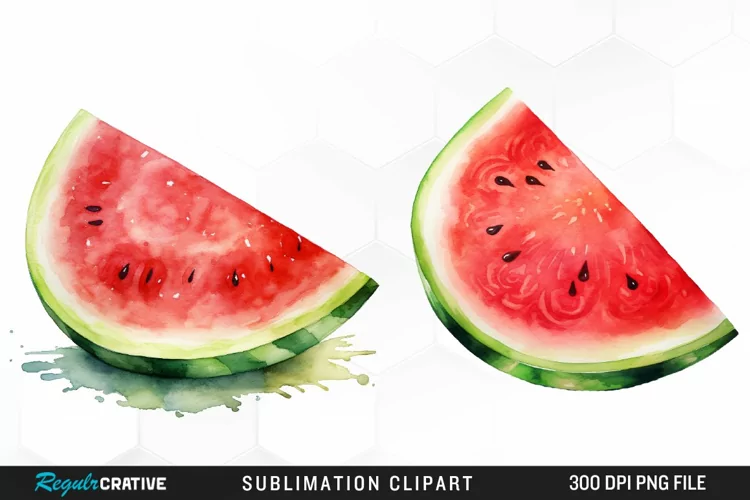 Watercolor Watermelon Image Clipart