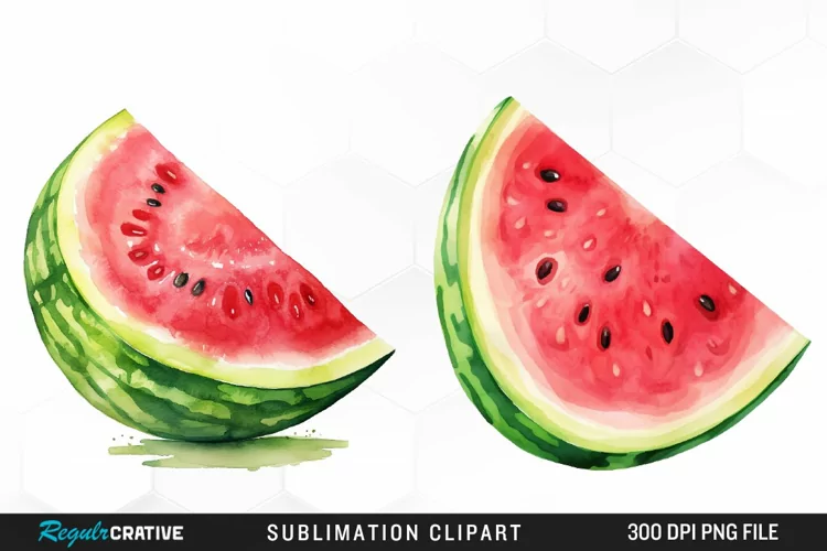 Watercolor Watermelon Image Clipart