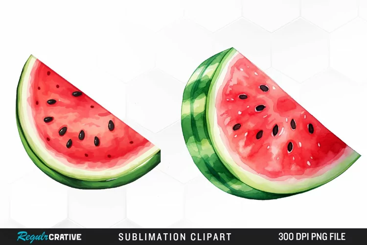 Watercolor Watermelon Image Clipart