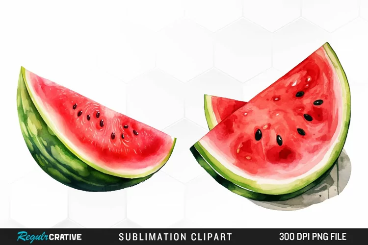 Watercolor Watermelon Image Clipart