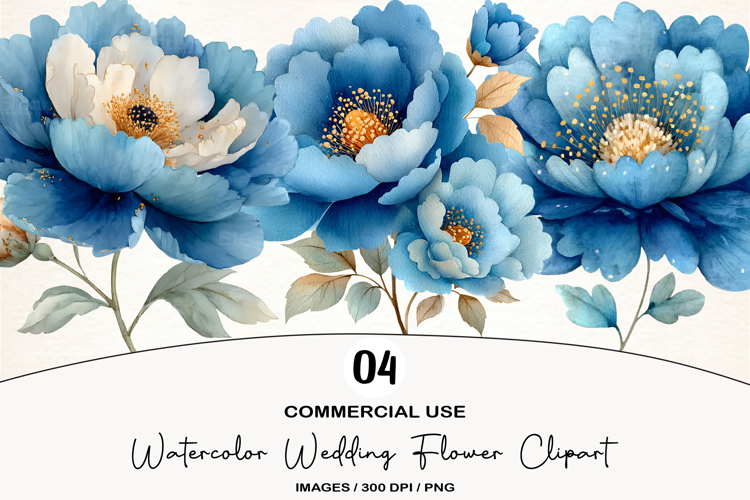 Watercolor Wedding Flower Clipart