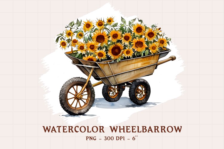 Watercolor Sunflower Clipart Image 17