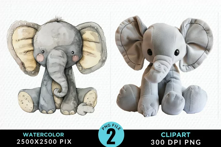 Watercolor Whimsical Vintage Animals Clipart