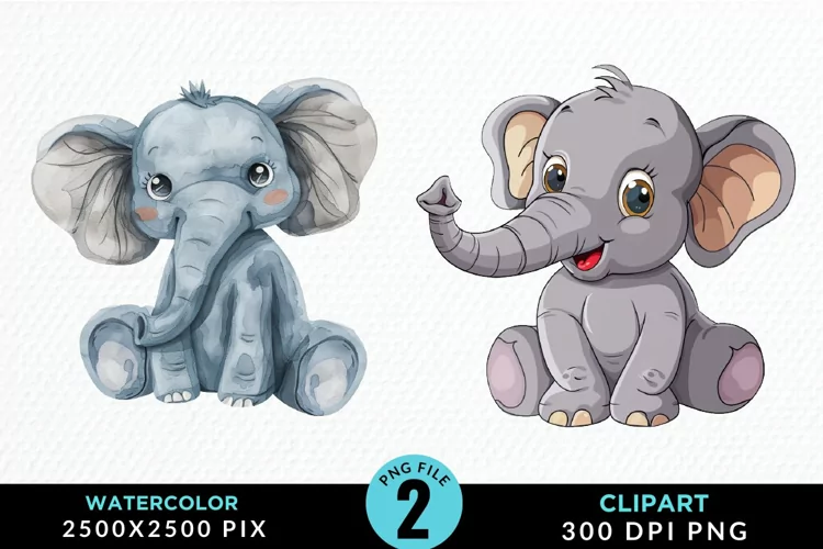 Watercolor Whimsical Vintage Animals Clipart