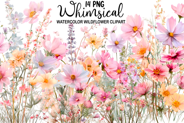Watercolor Wildflower Clipart Watercolor png