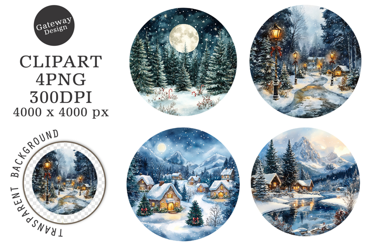 Christmas Scene Clipart Image 23