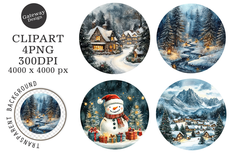 Christmas Scene Clipart Image 24