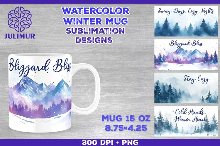 Cozy Winter Quote Mug Sublimation Design
