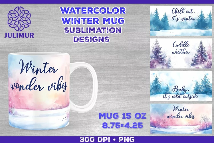 Cozy Winter Quote Mug Sublimation Design