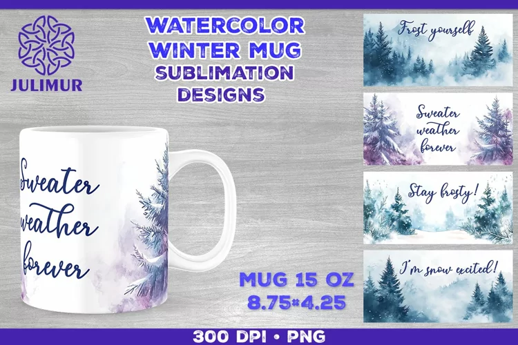 Cozy Winter Quote Mug Sublimation Design