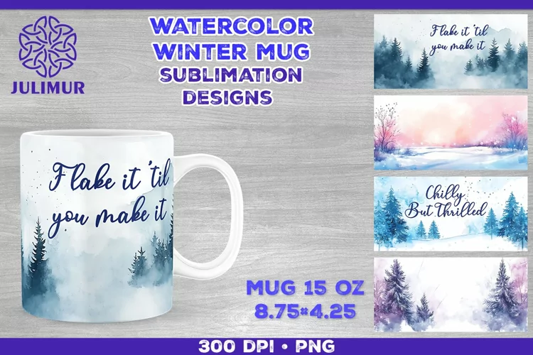 Cozy Winter Quote Mug Sublimation Design