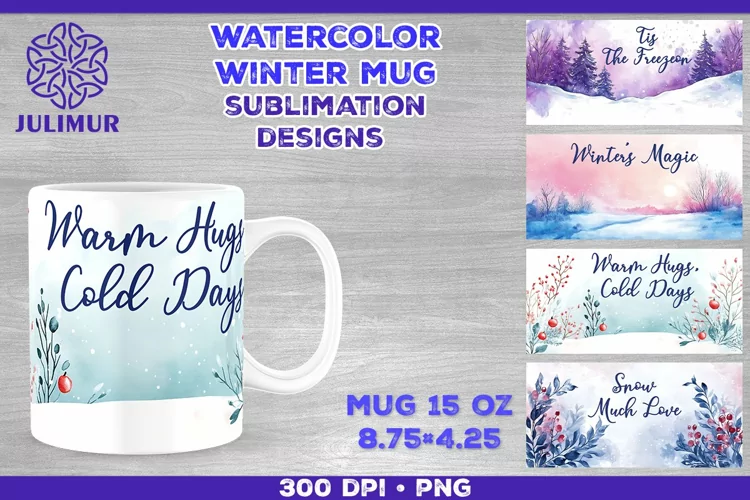 Cozy Winter Quote Mug Sublimation Design