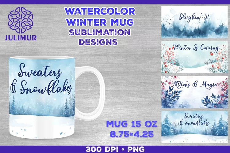 Cozy Winter Quote Mug Sublimation Design
