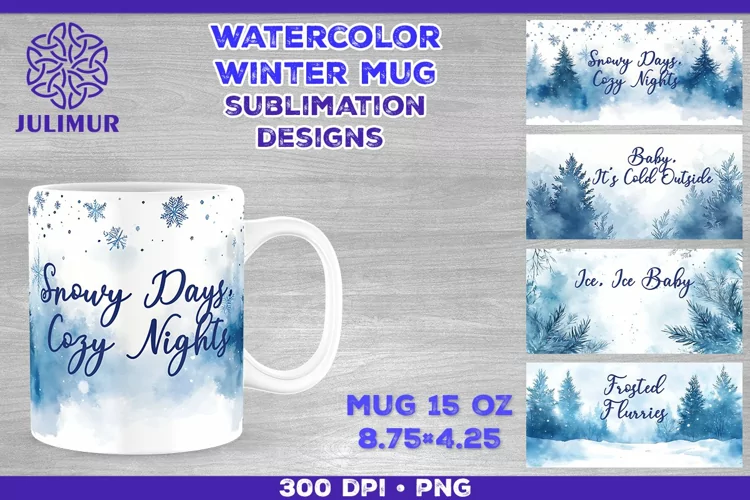 Cozy Winter Quote Mug Sublimation Design