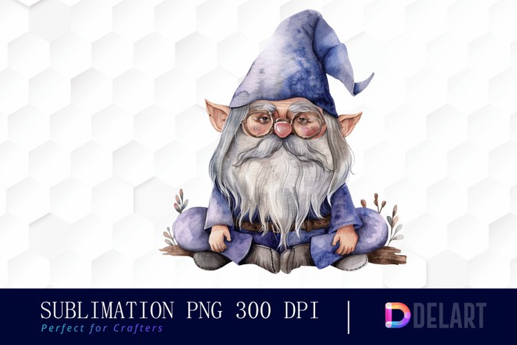 Wizard Gnome Illustration Clipart example image 1