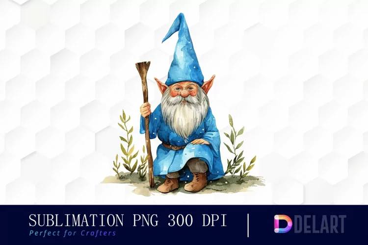 Wizard Gnome Sublimation PNG Clipart
