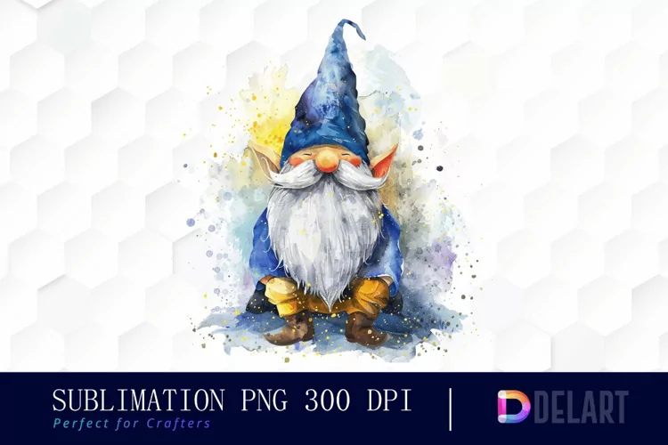 Wizard Gnome Watercolor Clipart
