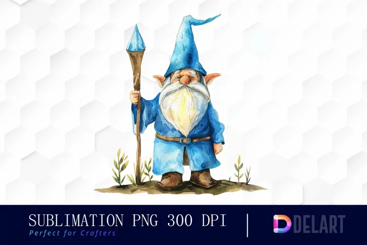 Wizard Gnome Illustration Clipart