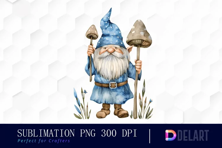 Wizard Gnome Illustration Clipart