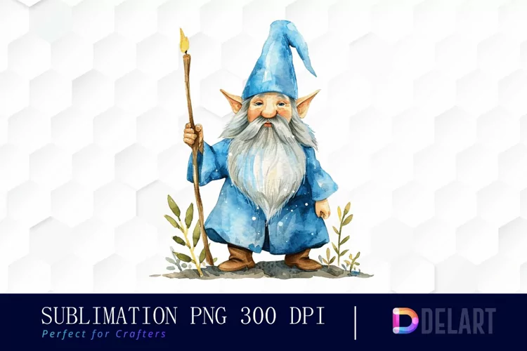 Wizard Gnome Illustration Clipart