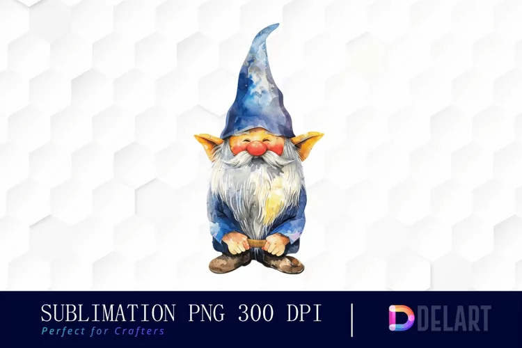 Wizard Gnome Watercolor Clipart