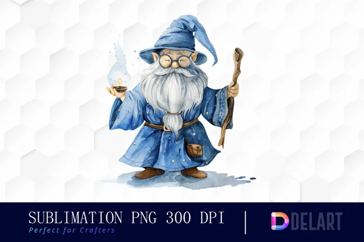 Wizard Gnome Sublimation PNG Clipart