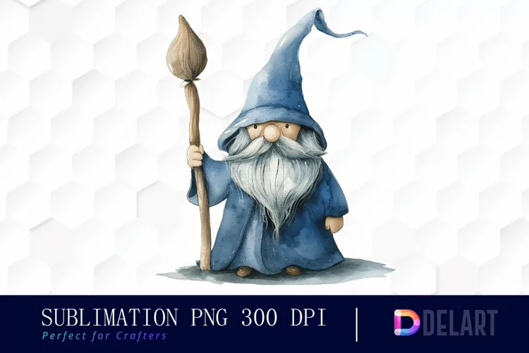 Wizard Gnome Sublimation PNG Clipart