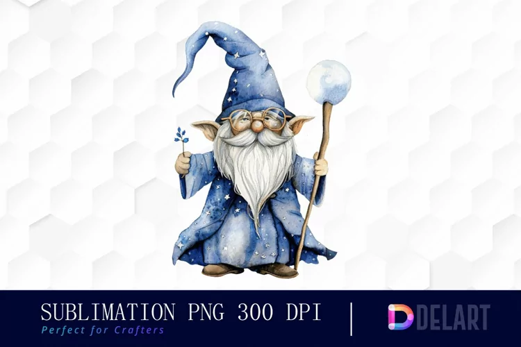 Wizard Gnome Watercolor Clipart